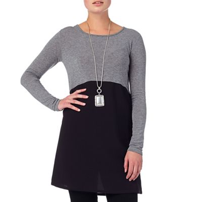 Phase Eight Black and Grey willow woven hem tunic